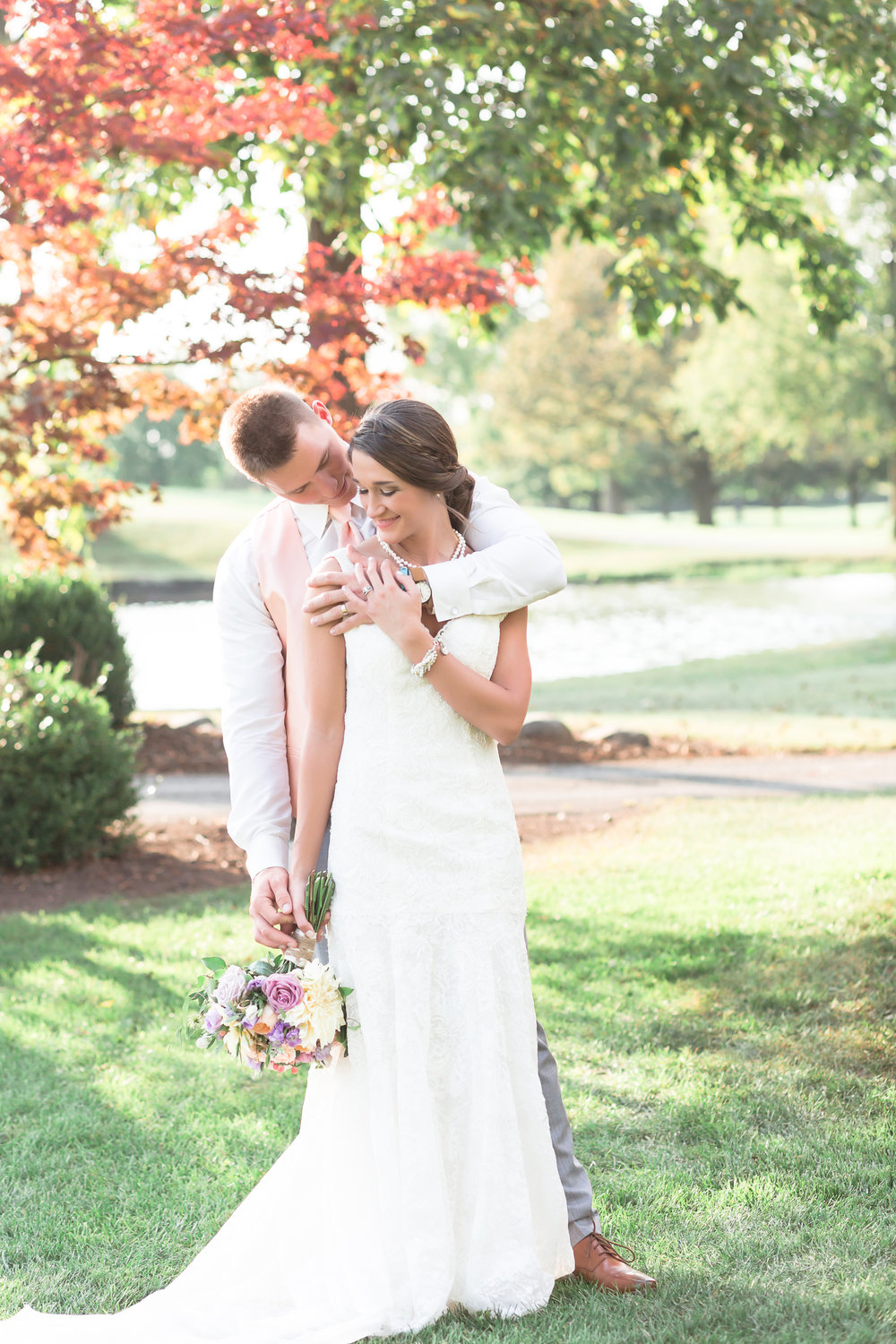 SSP fall wedding|bride and groom| peach and gray wedding