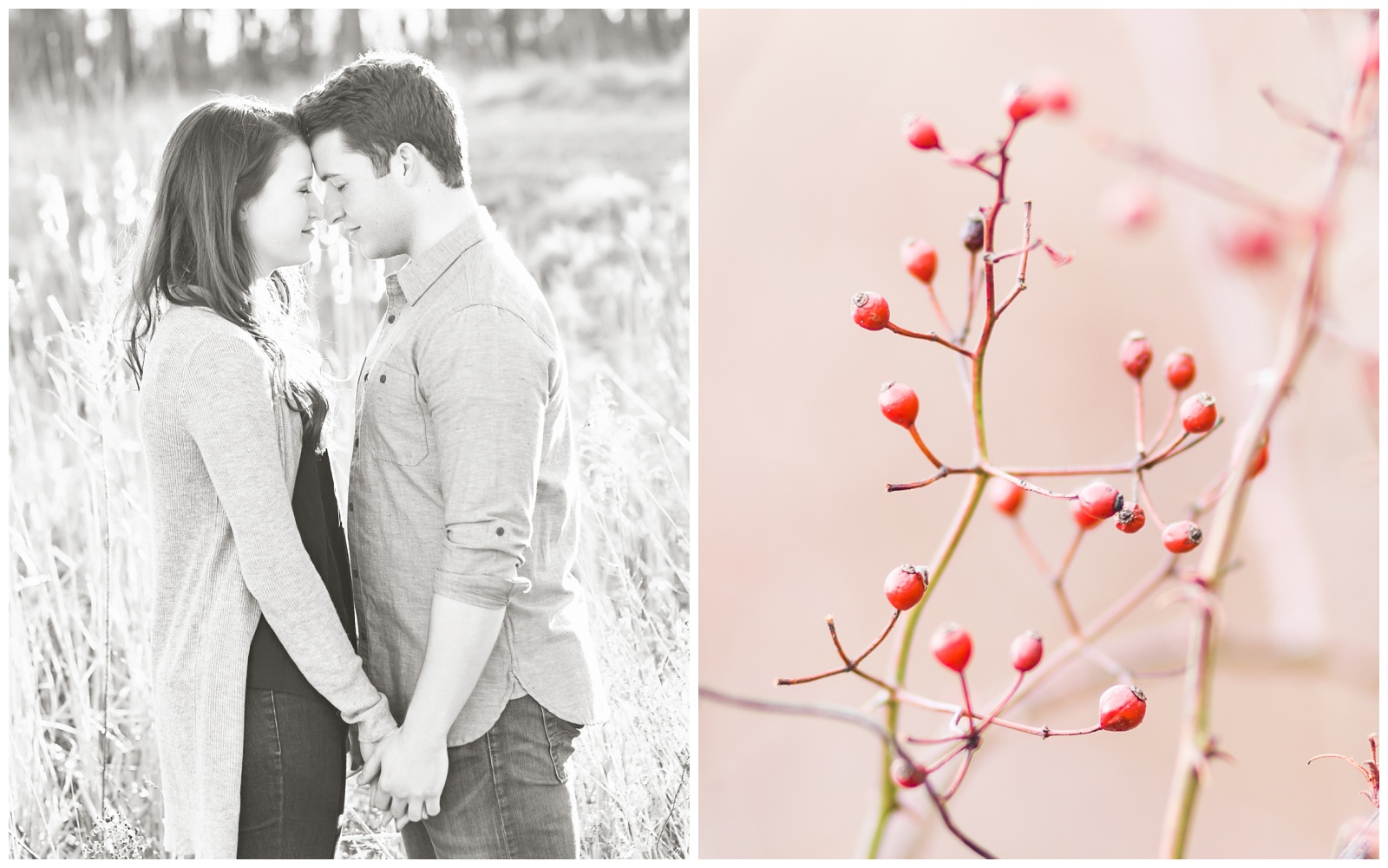 winter engagement shoot bride and groom to be|details