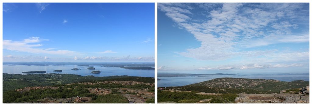 View from the top of Cadillac mountain top-Acadia National Park-Bar Harbor Maine