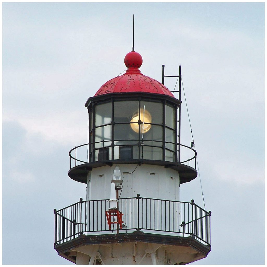 Lighthouse at Whitefish Point, Michigan-Light lit for fog alert 