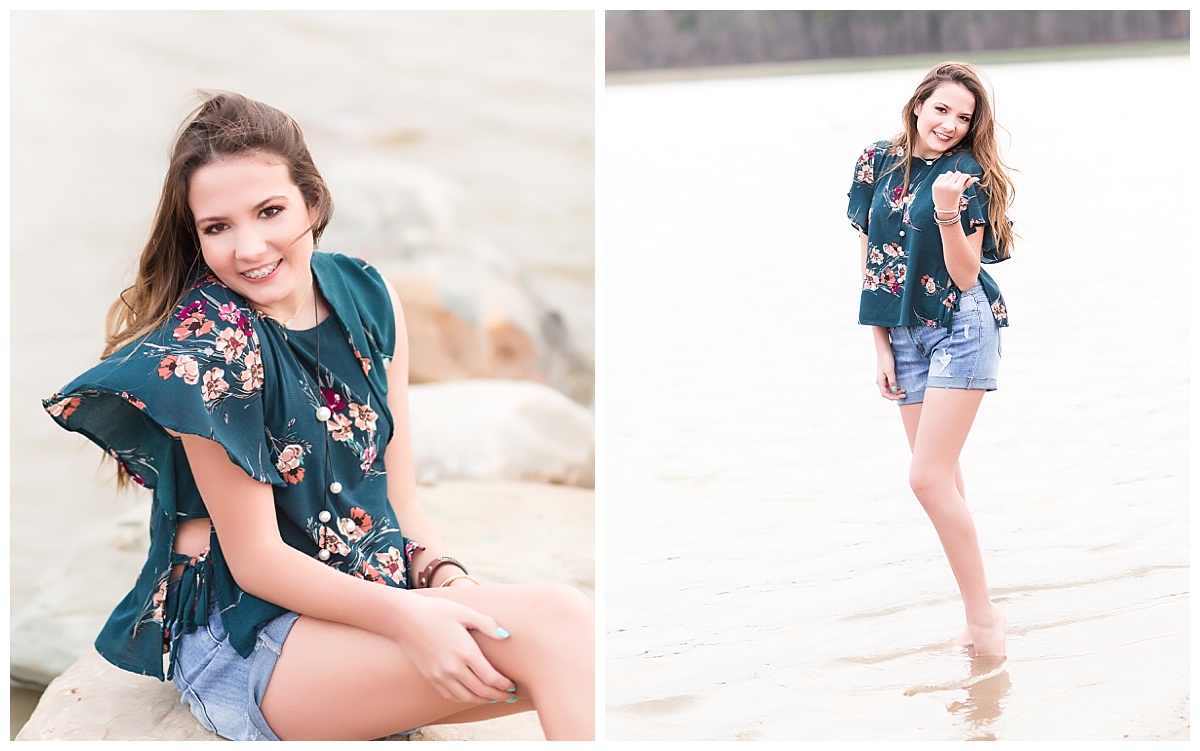 Senior girl on beach