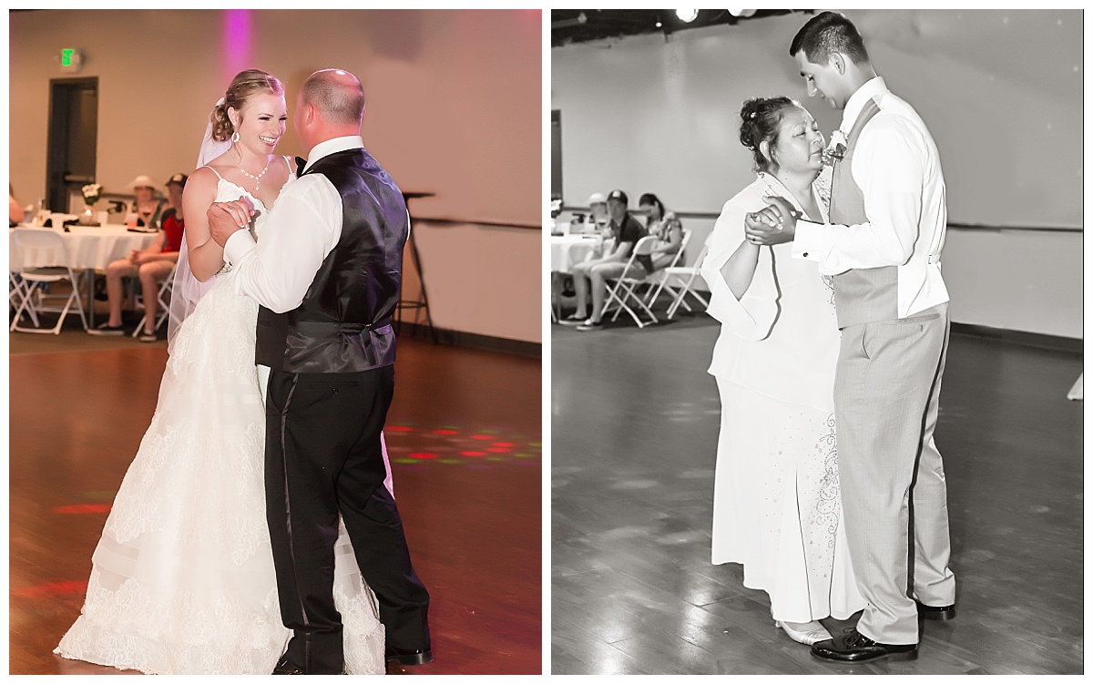 daddy daughter and mother son dances at wedding reception