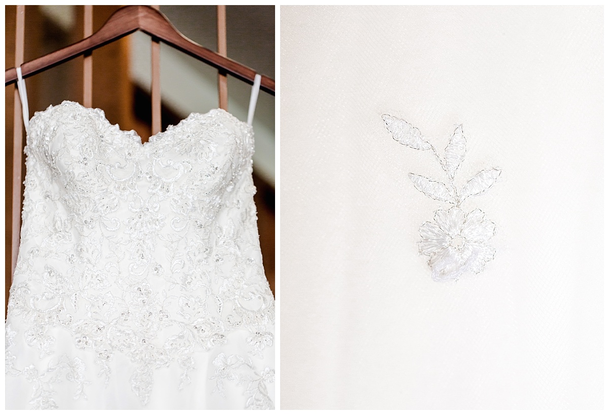 bodice of wedding gown| detail of wedding gown