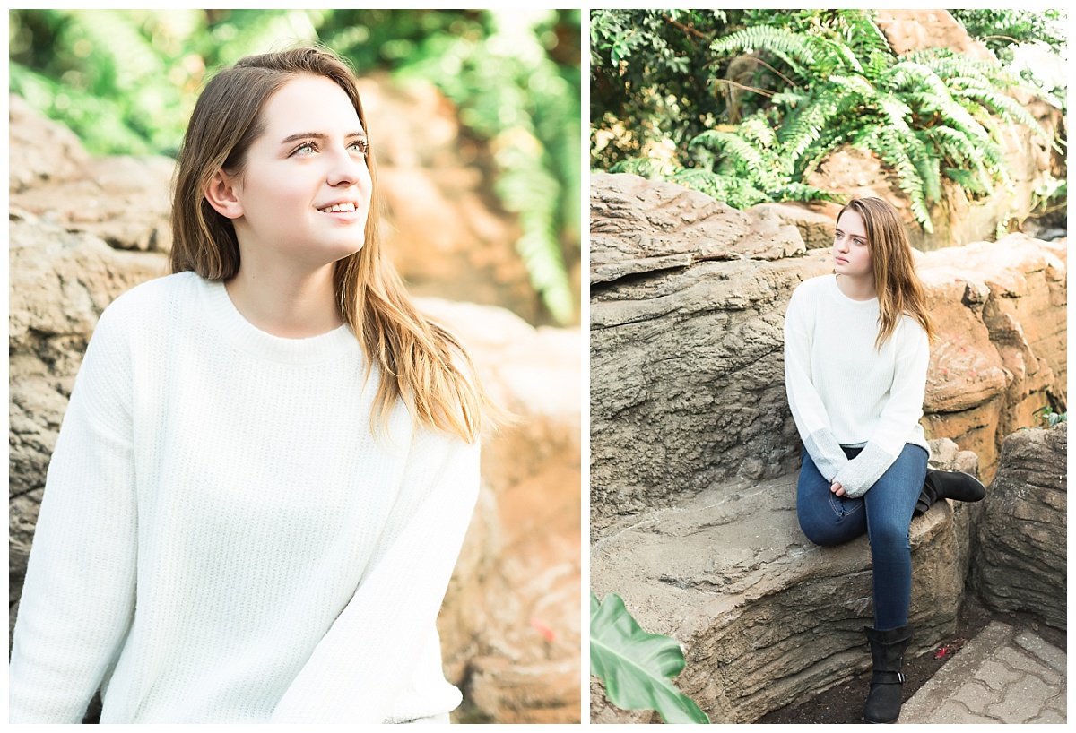 Senior girl session at Fort Wayne Botanical Gardens