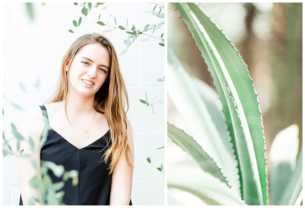 Senior girl session at Fort Wayne Botanical Gardens