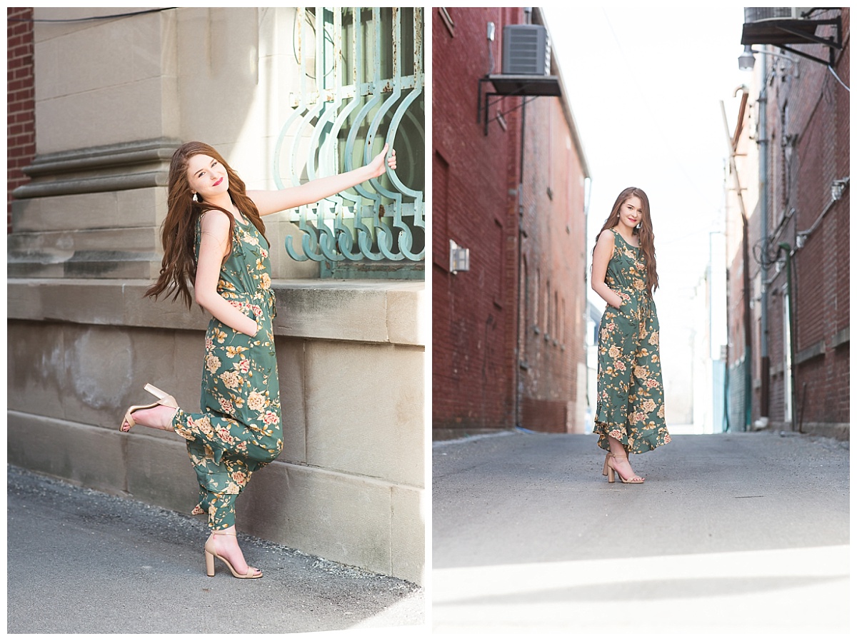 senior girl in urban setting