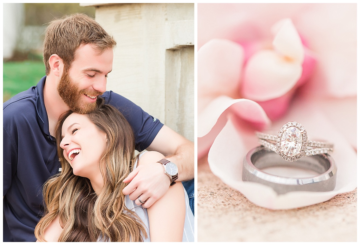 Couple sitting together on steps