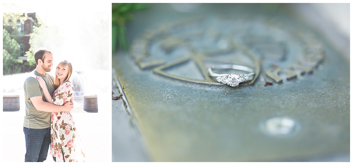 Engagement ring on Purdue University logo