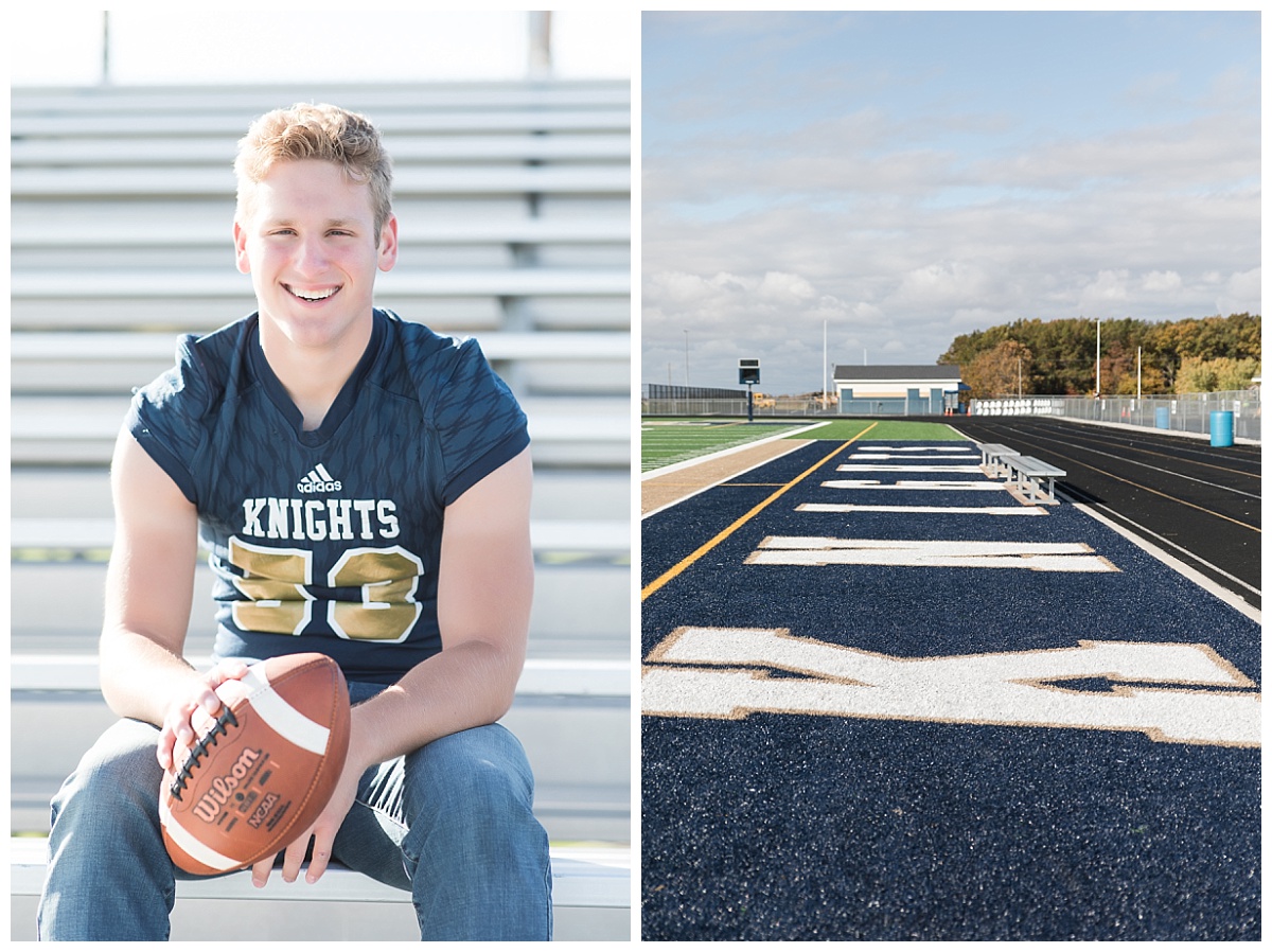 football player Senior Session photo by Simply Seeking Photography