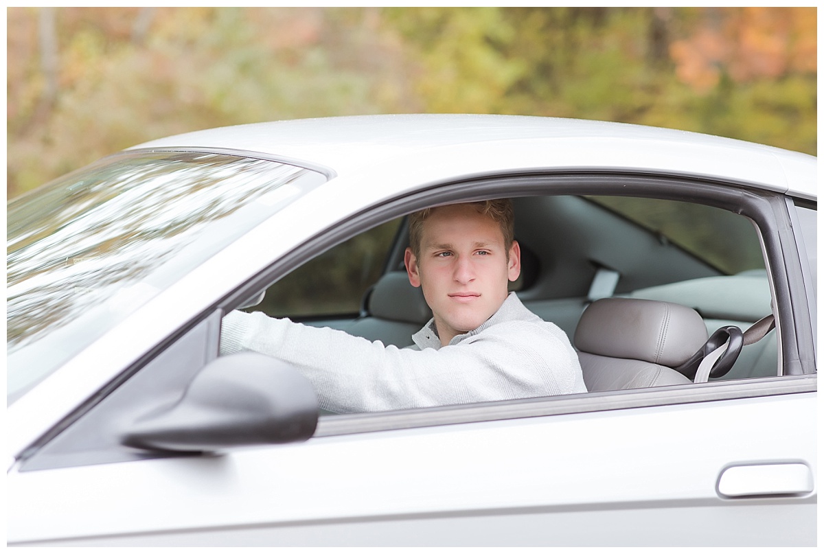 Car Loving Senior Session photo by Simply Seeking Photography