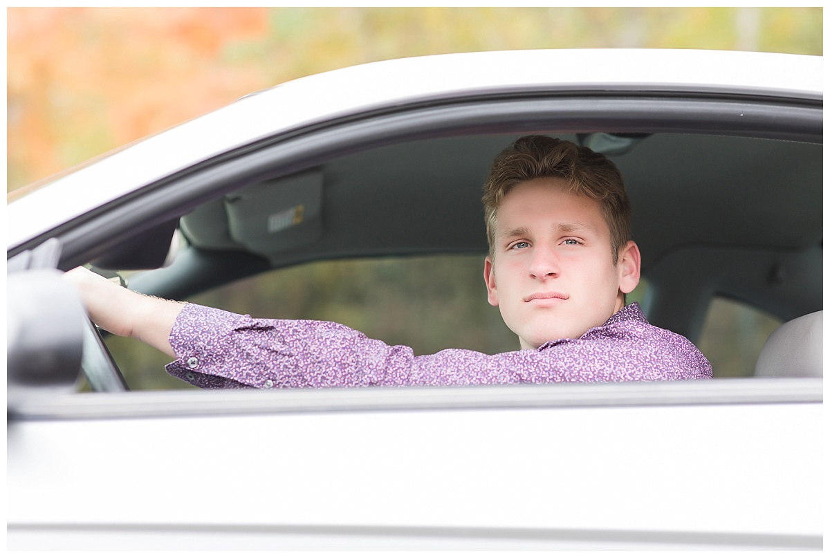 Car Loving Senior Session photo by Simply Seeking Photography