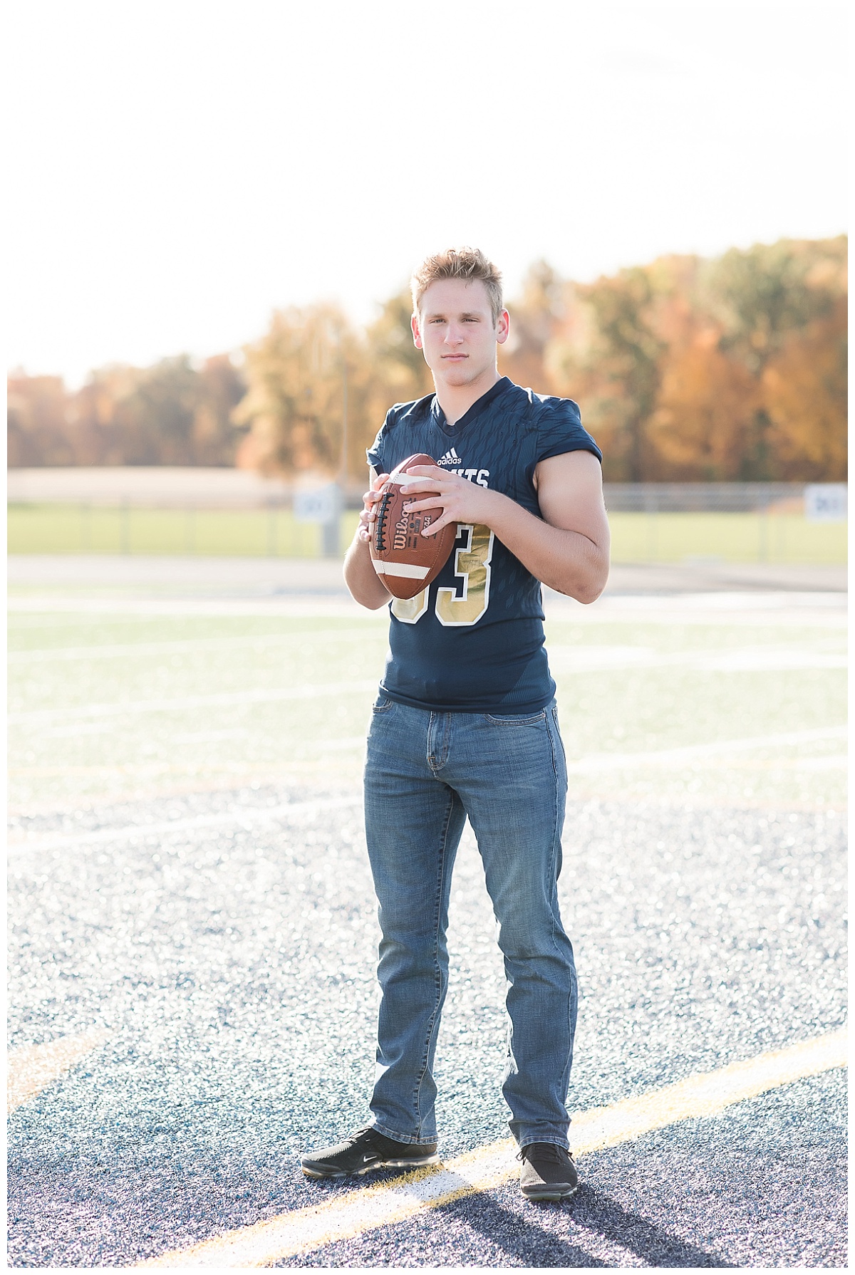 football player Senior Session photo by Simply Seeking Photography