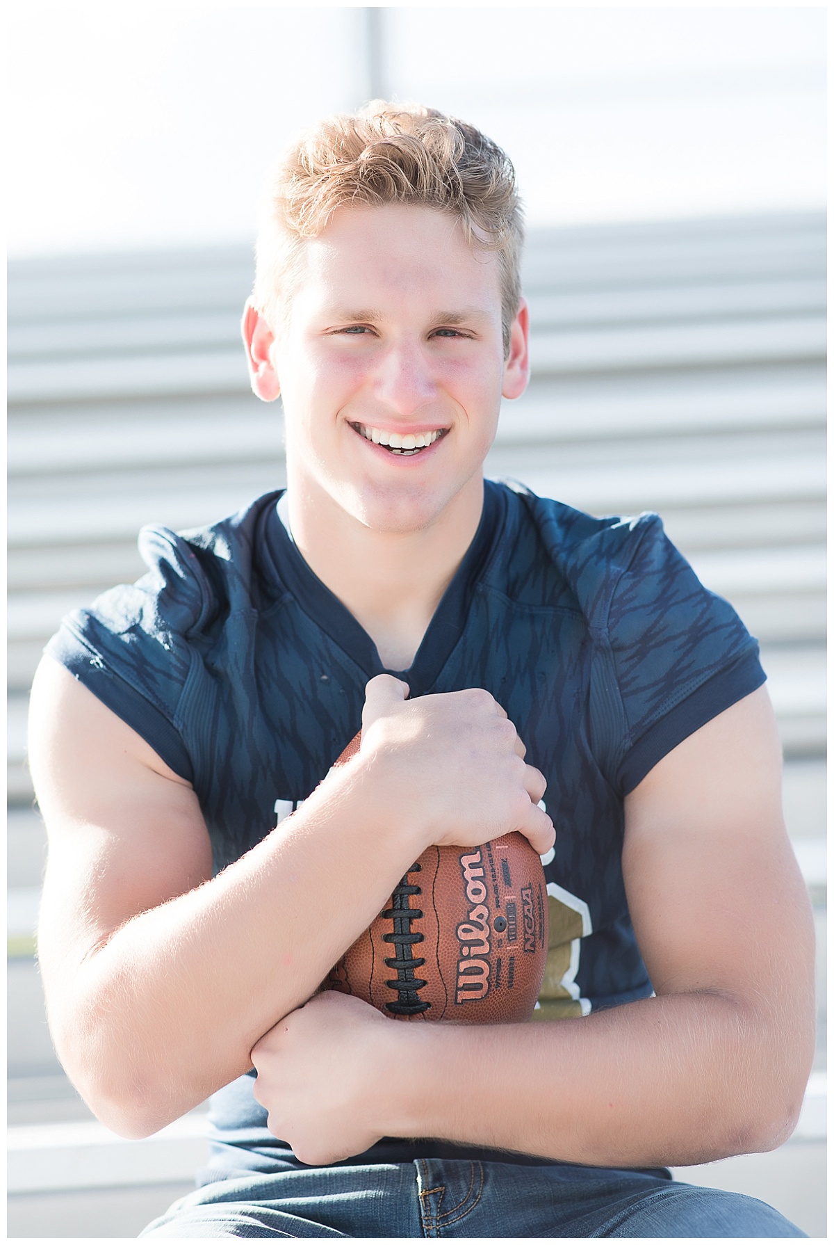 football player Senior Session photo by Simply Seeking Photography