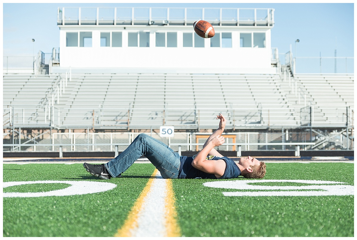 football player Senior Session photo by Simply Seeking Photography
