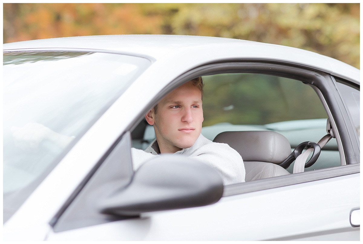 Car Loving Senior Session photo by Simply Seeking Photography