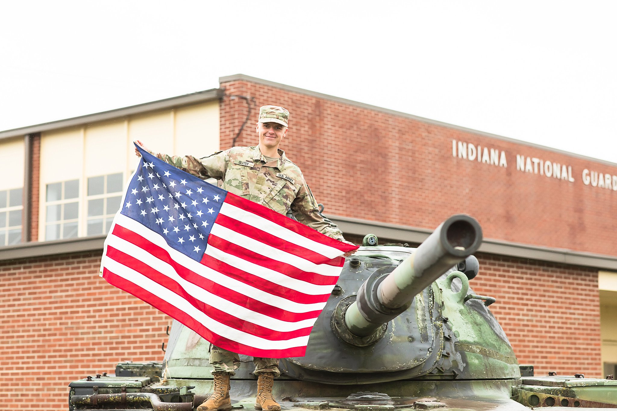 American solider senior session photo by Simply Seeking Photography