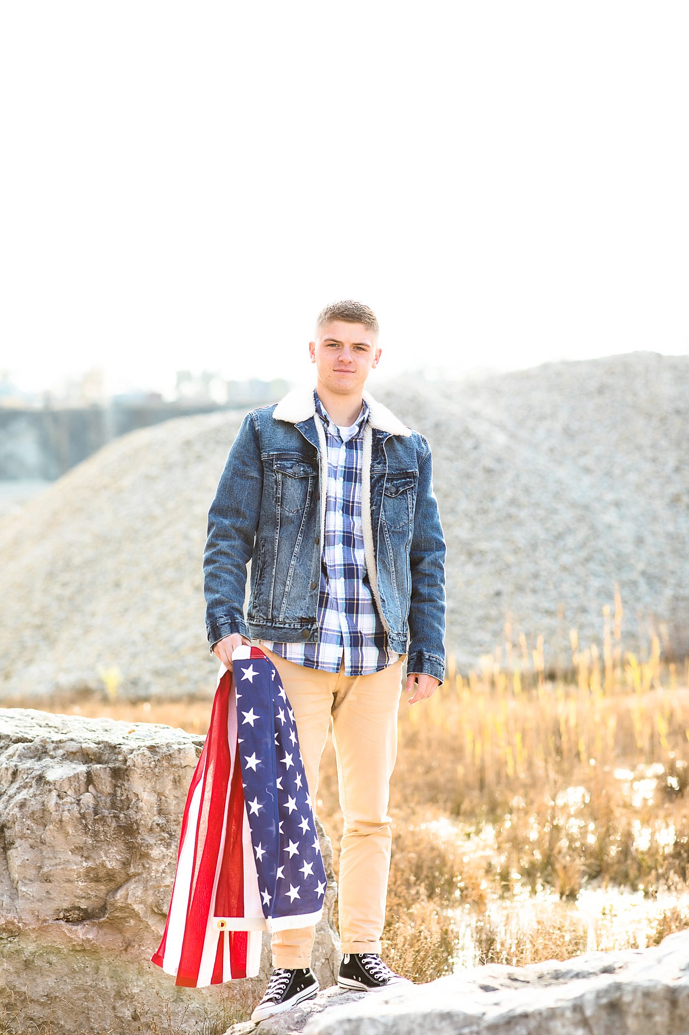 American solider senior session photo by Simply Seeking Photography