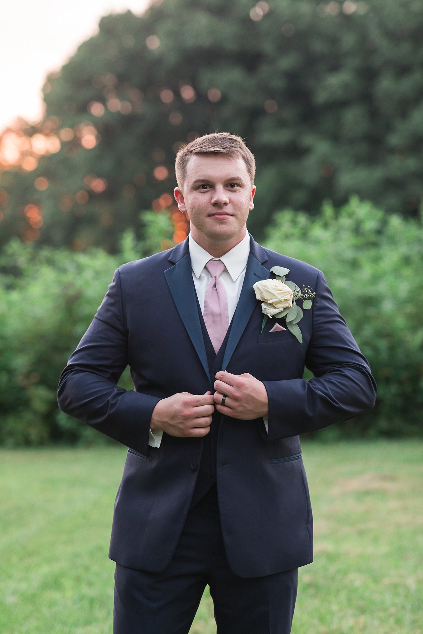 Hues of Rose and Navy Wedding