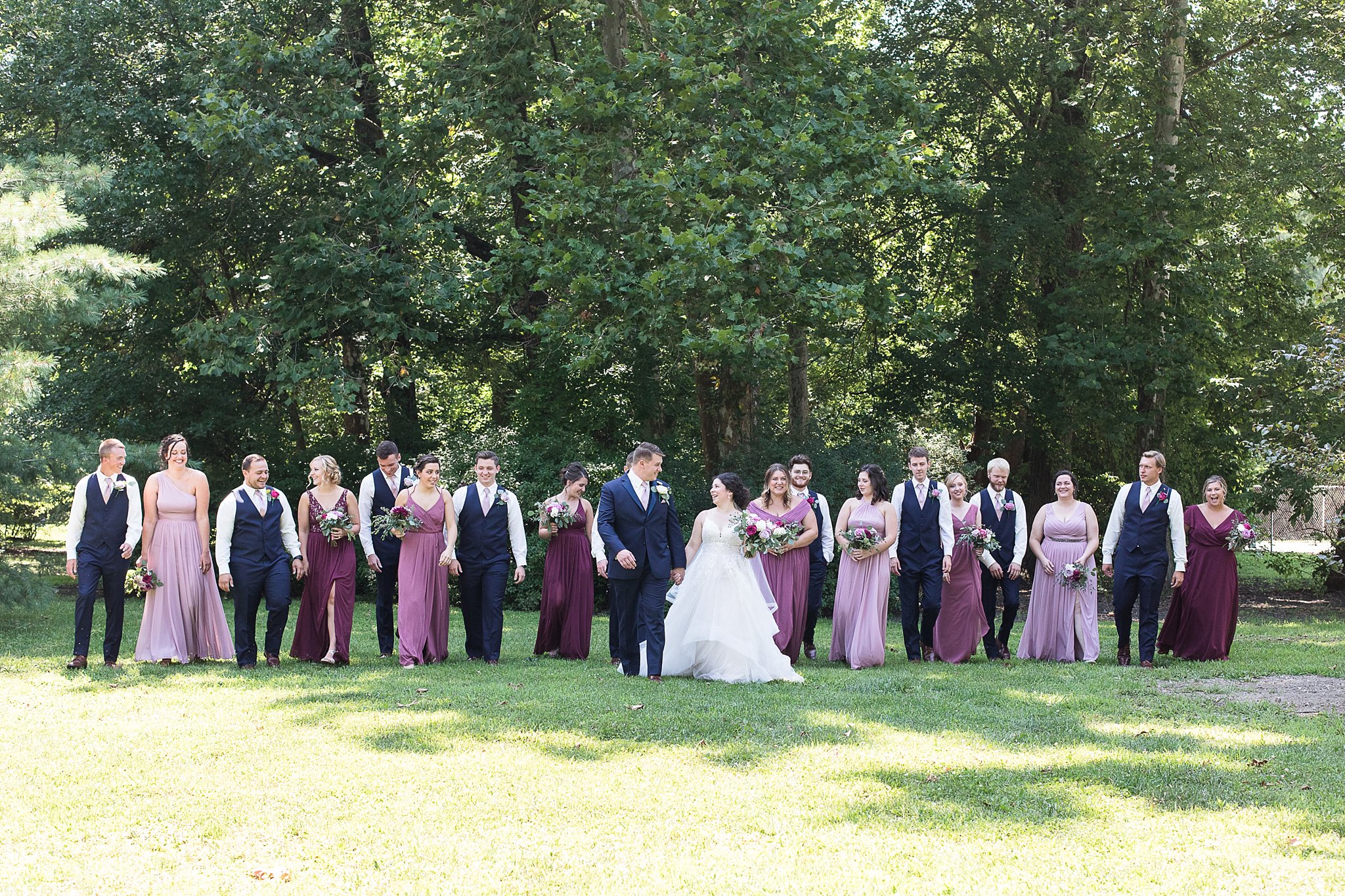 Hues of Rose and Navy Wedding