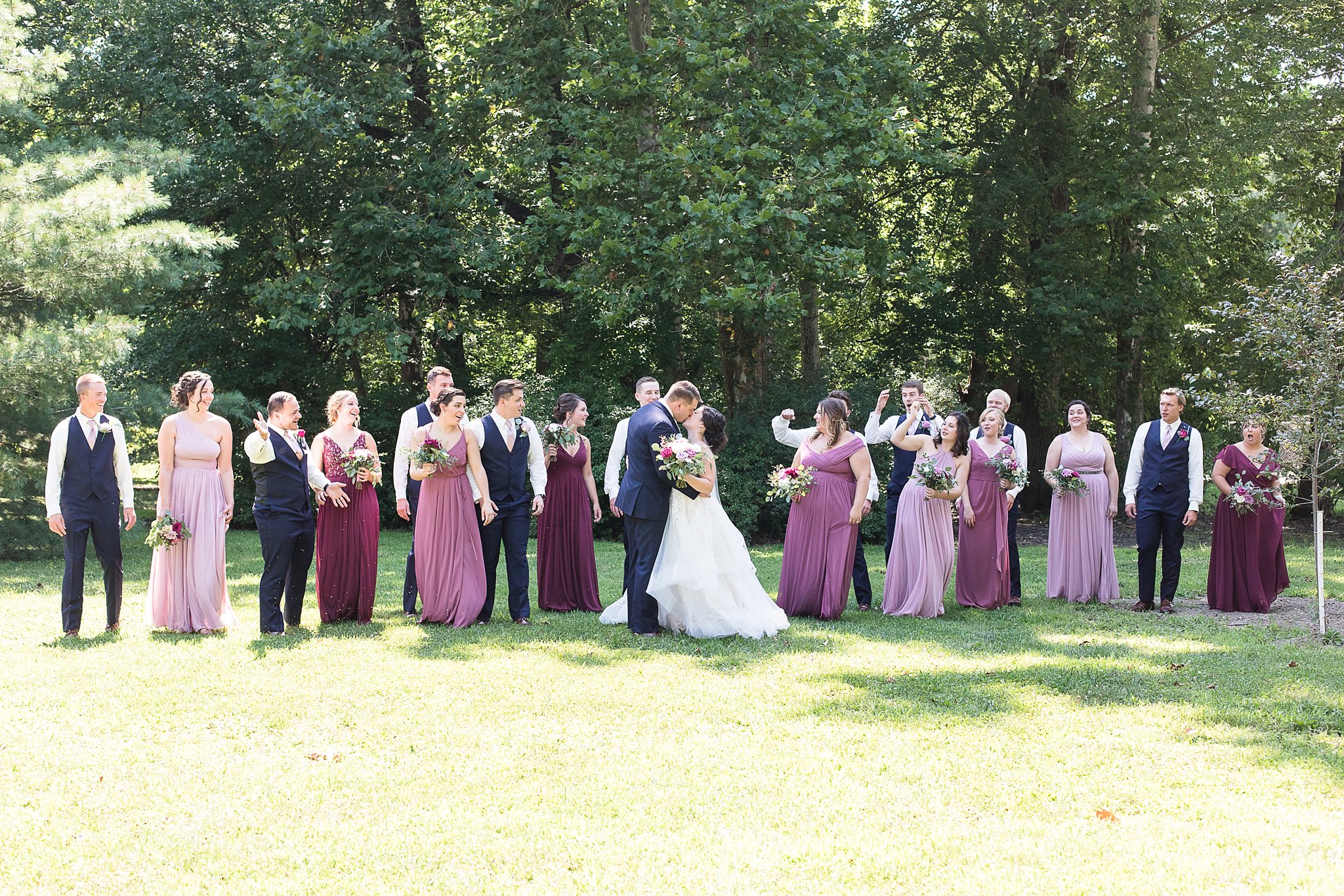 Hues of Rose and Navy Wedding