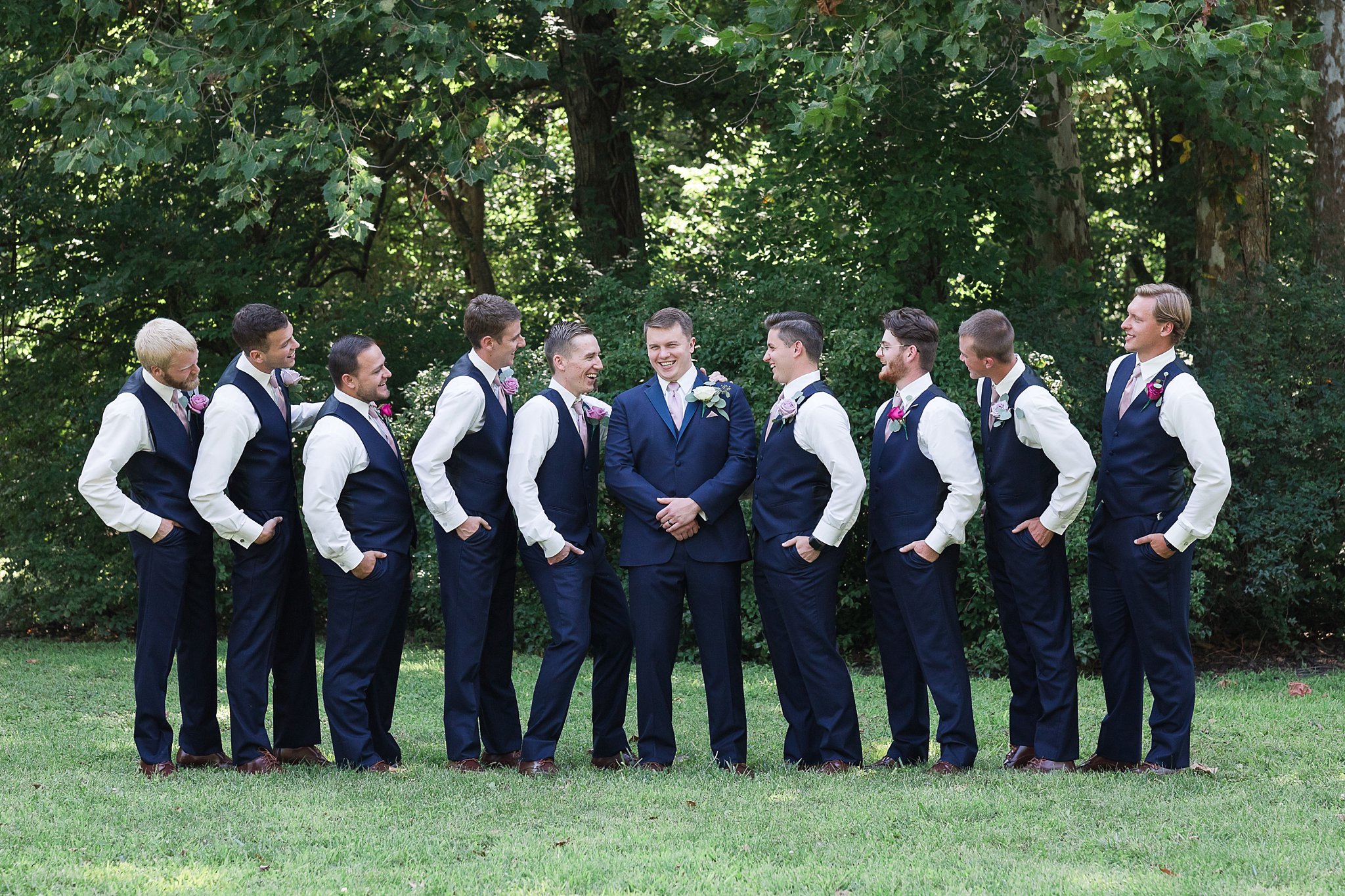 Hues of Rose and Navy Wedding