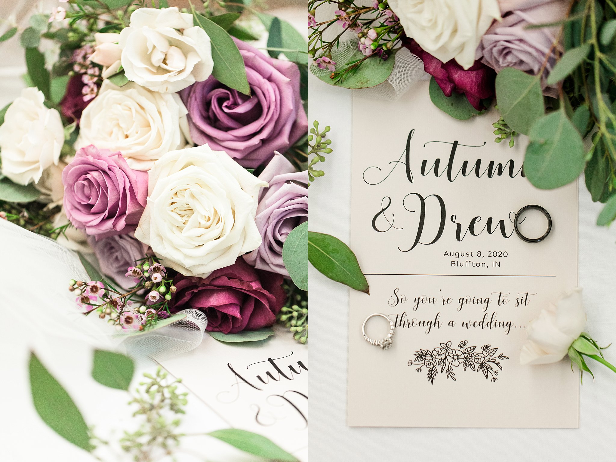 Details of Hues of Rose and Navy Wedding