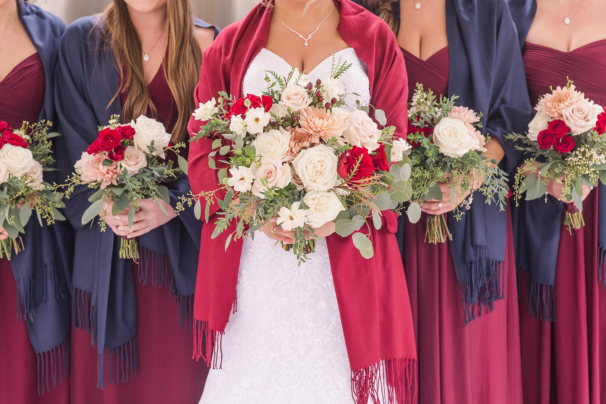 Burgundy and Navy Fall Wedding