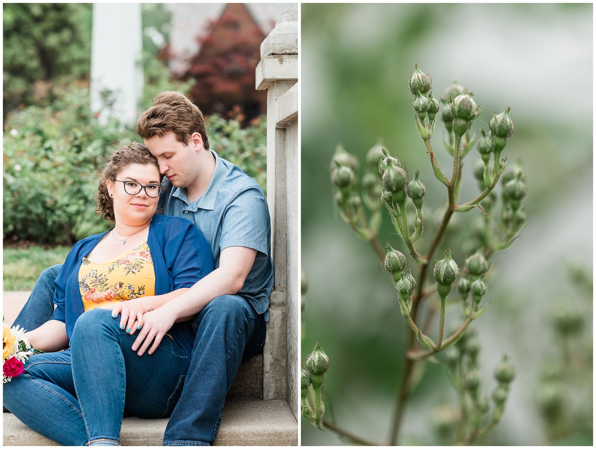Lakeside Garden summer engagement session photos by Simply Seeking Photography